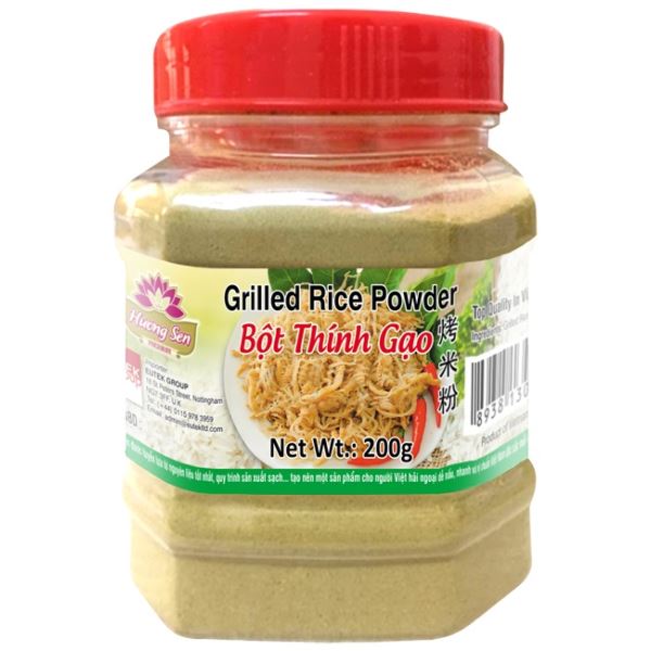 Dark Khaki HUONG SEN Grilled Rice Powder Bot Thinh Gao 200g