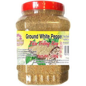 Dark Khaki HUONG SEN Ground White Pepper Tieu Trang Xay 100g