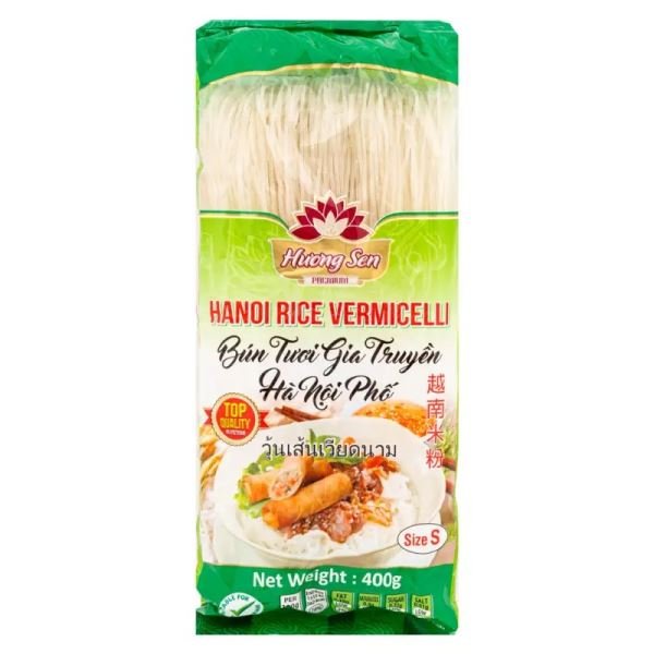 Bisque HUONG SEN Hanoi Rice Vermicelli Bun Tuoi Gia Truyen Ha Noi Pho (S) 400g