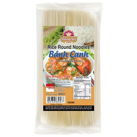Light Gray HUONG SEN Rice Round Noodles Banh Canh 400g