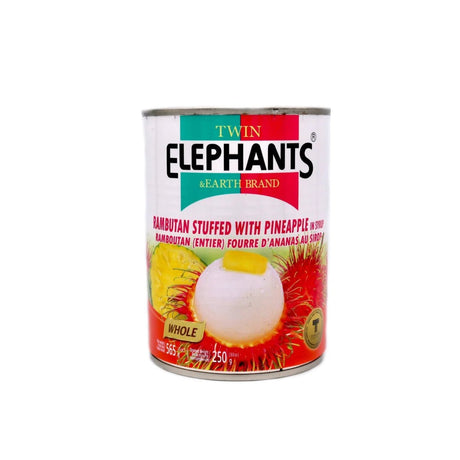 Light Gray TWIN ELEPHANTS Rambutan Stuffed With Pineapple In Syrup (Whole) 565g