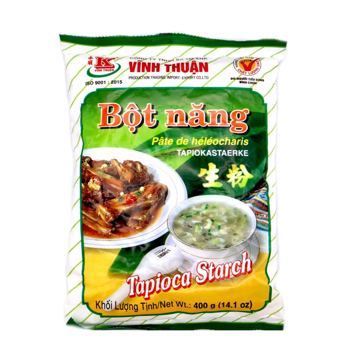 Dark Green VINH THUAN Tapioca Starch Bot Nang 400g