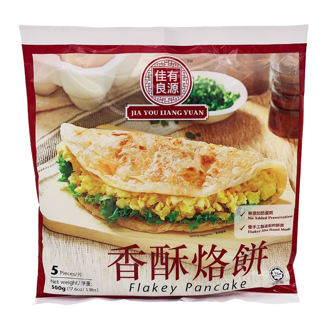 Light Gray JIA YOU LIANG YUAN Flakey Pancake (5 Pieces)