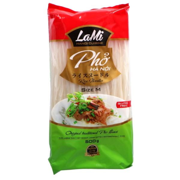 Olive Drab LAMI Gluten Free Rice Noodles (M) 500g