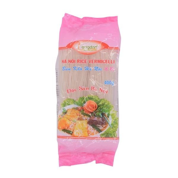 Light Pink LONGDAN Hanoi Rice Vermicelli Bun Kho Ha Noi 1.5mm