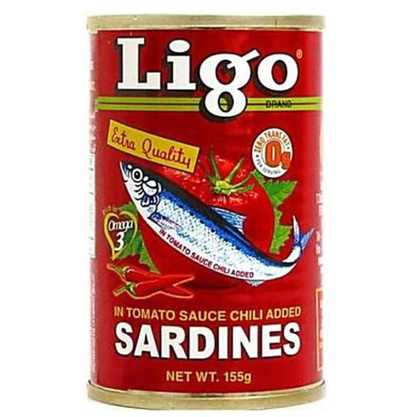 Brown LIGO Sardines In Tomato & Chilli Sauce 155g