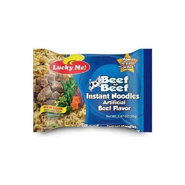 Dark Slate Blue LUCKY ME Instant Noodle - Beef Flavour 55g