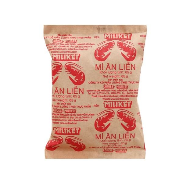 Rosy Brown MILIKET Instant Noodles Shrimp Flavour 65g