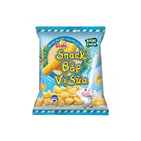 Light Gray OISHI Corn Snack Milk Flavour Bap Vi Sua 40g