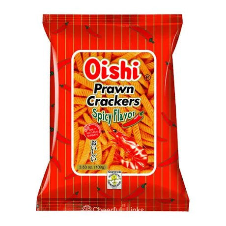 Firebrick OISHI Prawn Crackers Spicy 60g