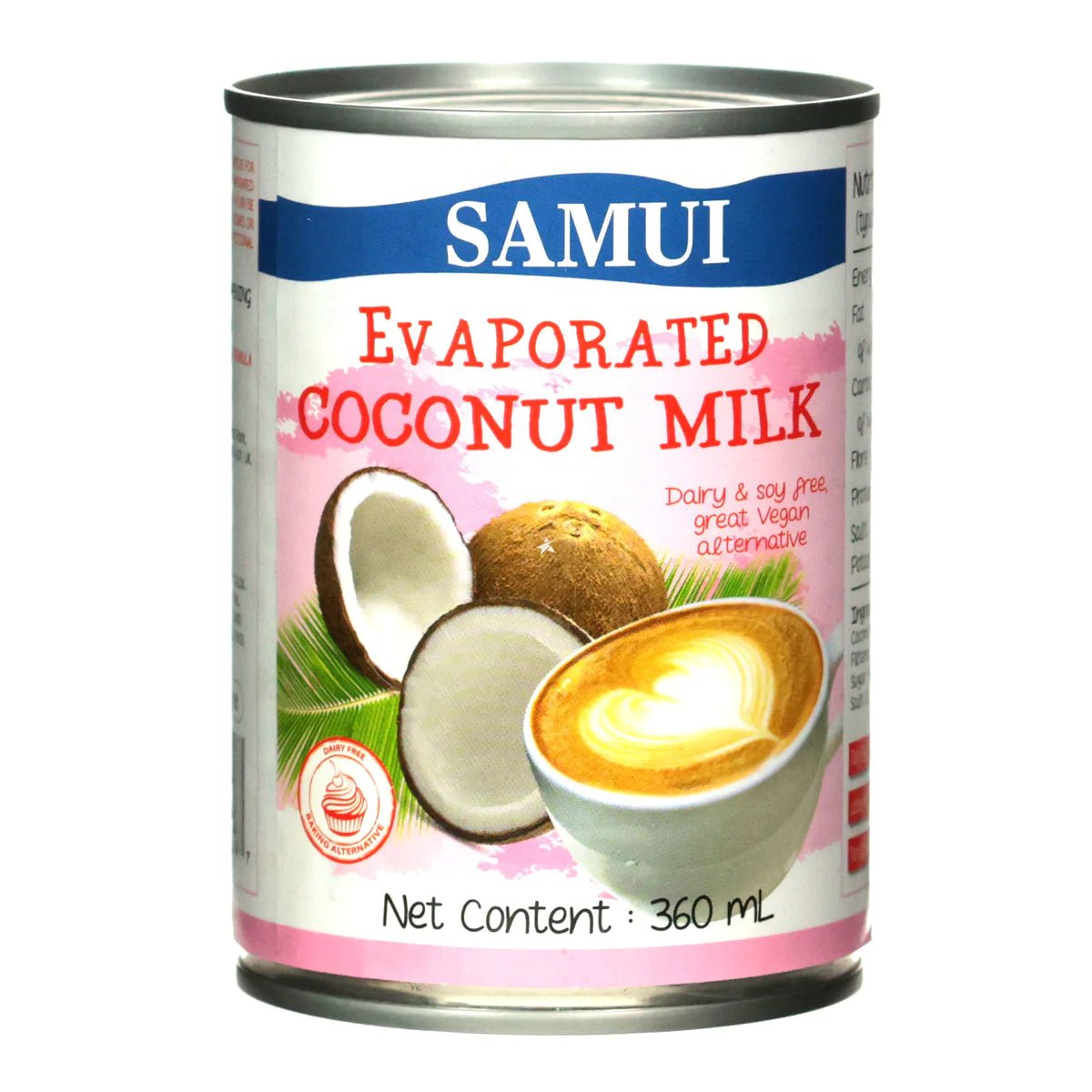 Light Gray SAMUI Evaporated Coconut Milk 360ml