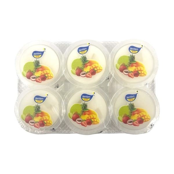 Light Gray TENTEN Jelly Pudding Lychee Flavour 6x80g