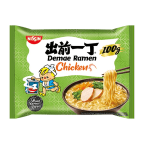 Yellow Green NISSIN Demae Ramen - Chicken Flavour 100g