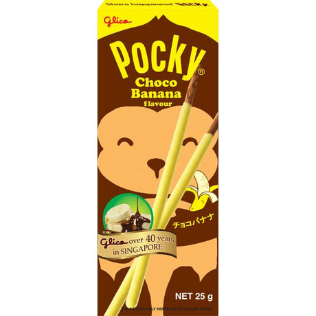 Sandy Brown GLICO Pocky Biscuit Sticks Choco Banana 25g
