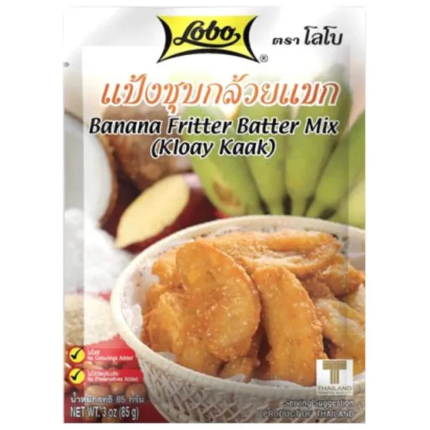 Dark Khaki LOBO Banana Fritter Batter Mix (Kloay Kaak) 85g