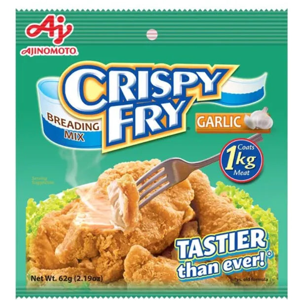 Medium Sea Green AJINOMOTO Crispy Fry Breading Mix 62g - Garlic