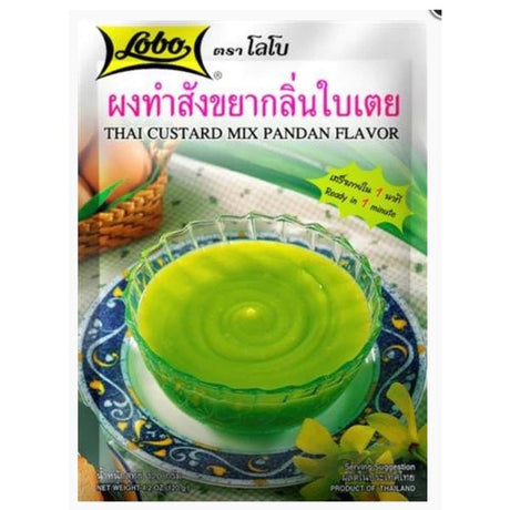 Light Gray LOBO Thai Custard Mix Pandan Flavour 120g