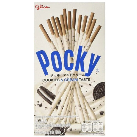 Light Gray GLICO Pocky Biscuit Sticks Cookies & Cream 49g