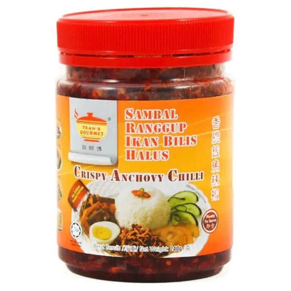 Sandy Brown TEAN'S GOURMET Crispy Anchovy Chilli Oil 240g