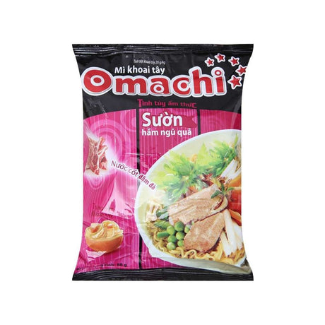 Gray OMACHI Instant Noodles Pork Flavour 80g