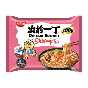 Pale Violet Red NISSIN Demae Ramen - Shrimp 100g