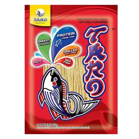 Dark Slate Gray TARO BRAND Fish Snack Hot Chilli Flavour 52g