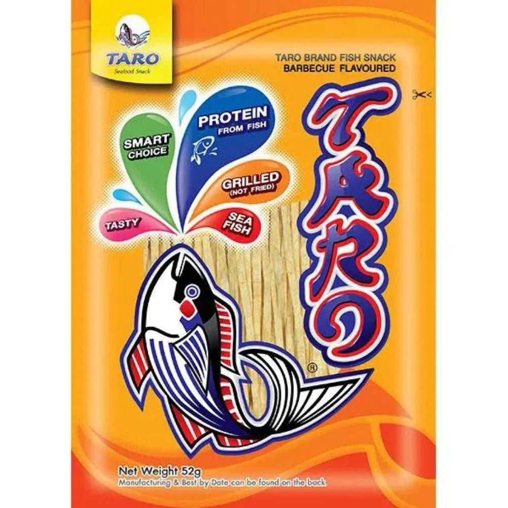 Sandy Brown TARO BRAND Fish Snack BBQ Flavour 52g