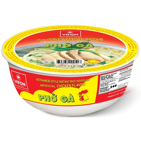 Light Gray VIFON Instant Rice Noodle - Chicken Flavour (Bowl) 70g