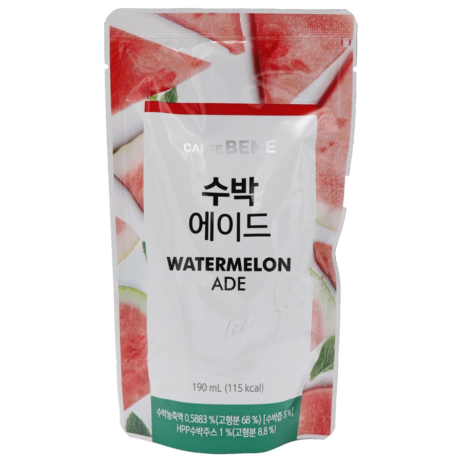 Gray CAFFE BENE Watermelon Pouch Drinnk